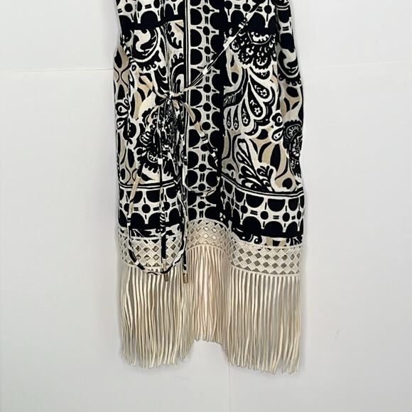 Womens Tahari ASL Border Print Fringe Sheath Dress Size 4 - Picture 4 of 11